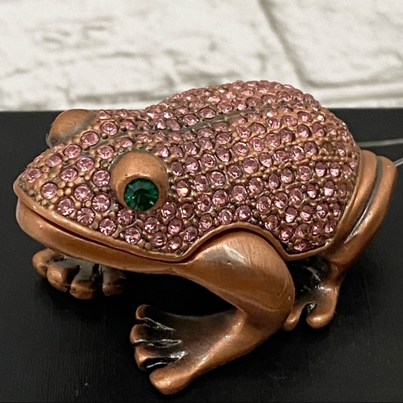 NWT Alexander Kalifano Jeweled Frog Trinket Box - Picture 7 of 9